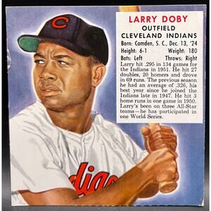 1952 Red Man Larry Doby Cleveland Indians Card HOF Cleveland Guardians Baseball